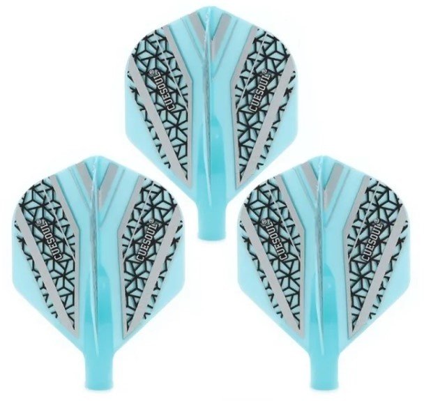 Cuesoul - Tero Flight System AK4 Black Pattern - Blue Standard - Dart Flights