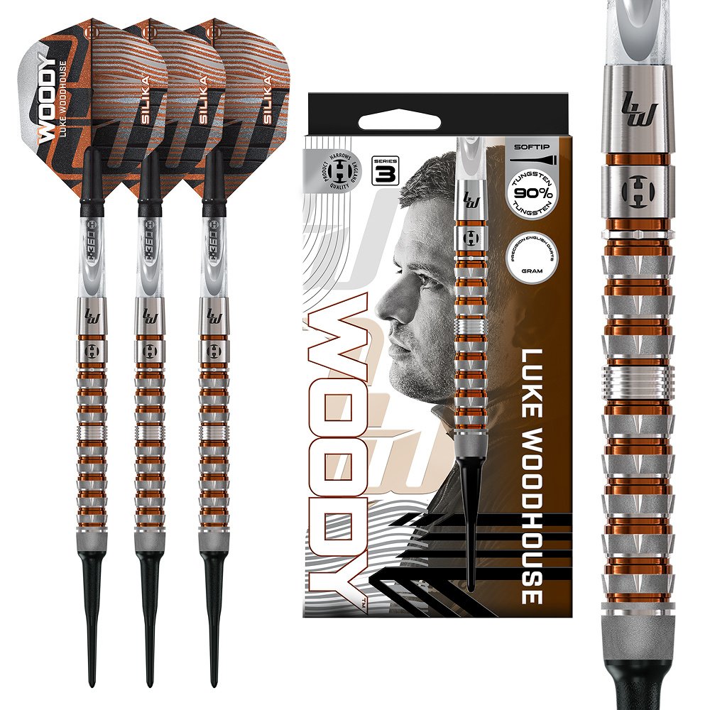 Harrows Luke Woodhouse V3 90% Soft Tip Darts - Dartshopper.com