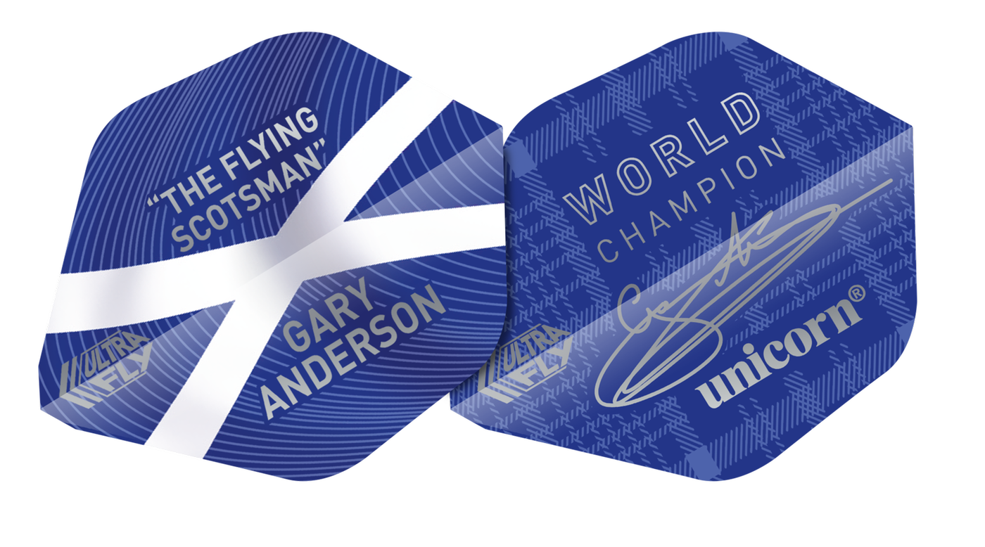 Unicorn UltraFly Blue Gary Anderson AR1 Darts Flights