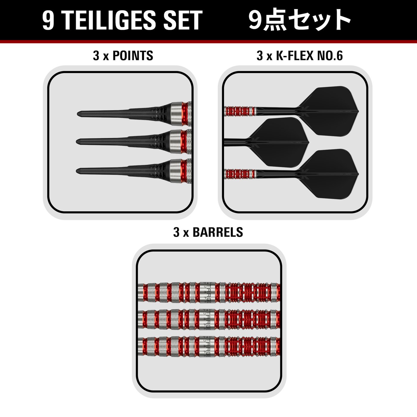 Target Japan Black Marque Spinel 90% - Soft Tip Darts - Dartshopper.eu