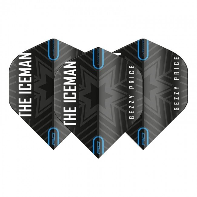 Red Dragon Gerwyn Price Black & Grey Snowflake Darts Flights