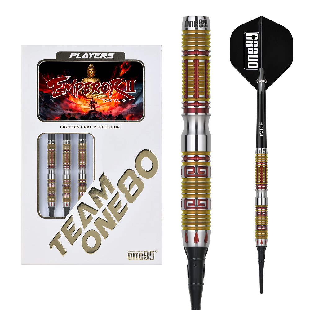 ONE80 Tom Yang Emperor II Gold 90% - Soft Tip Darts - Dartshopper.com