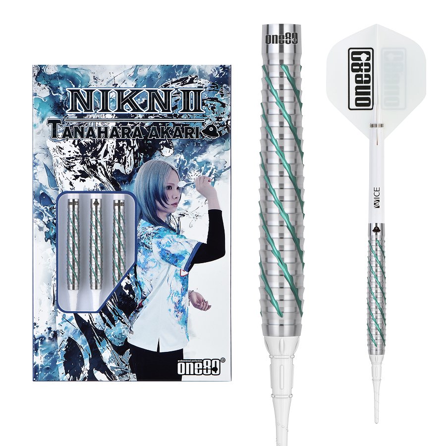 ONE80 Akari Tanahara V2 Emerald 90% - Soft Tip Darts