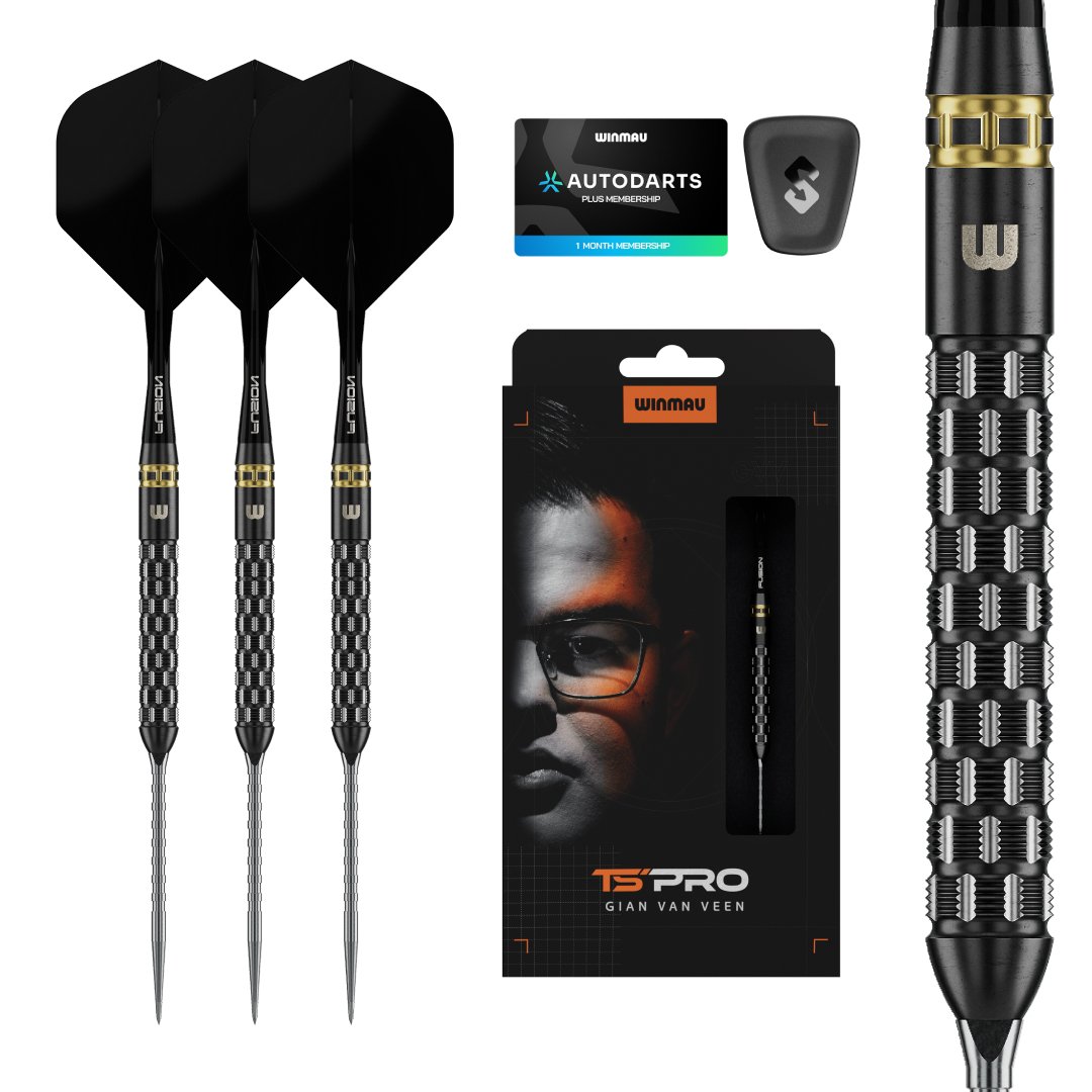 Winmau Gian van Veen TS Pro Switch Point 90% Steel Tip Darts