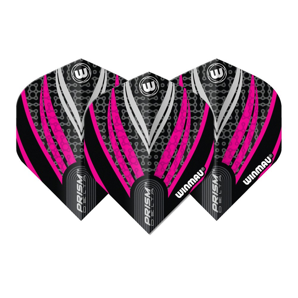 Winmau Prism Delta Black White Pink Darts Flights