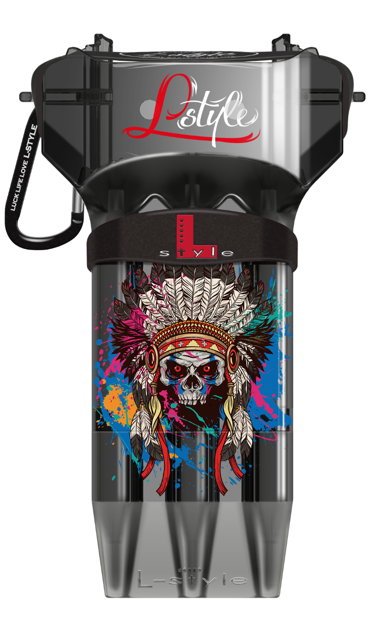 L-Style Krystal One Chief Skull Clear Black