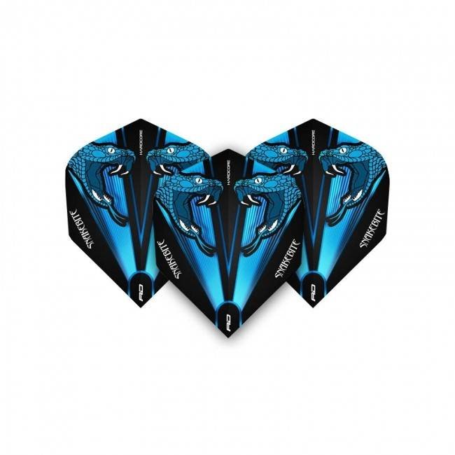 Red Dragon Peter Wright Snakebite Blue Transparent Darts Flights