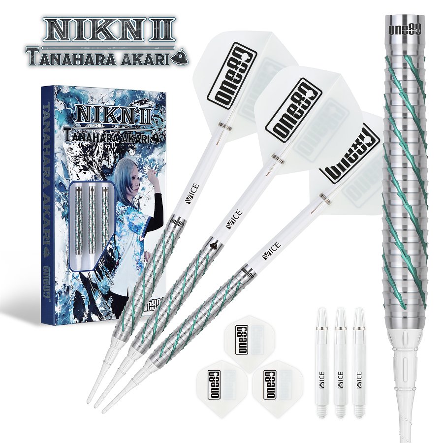 ONE80 Akari Tanahara V2 Emerald 90% - Soft Tip Darts - Dartshopper.eu