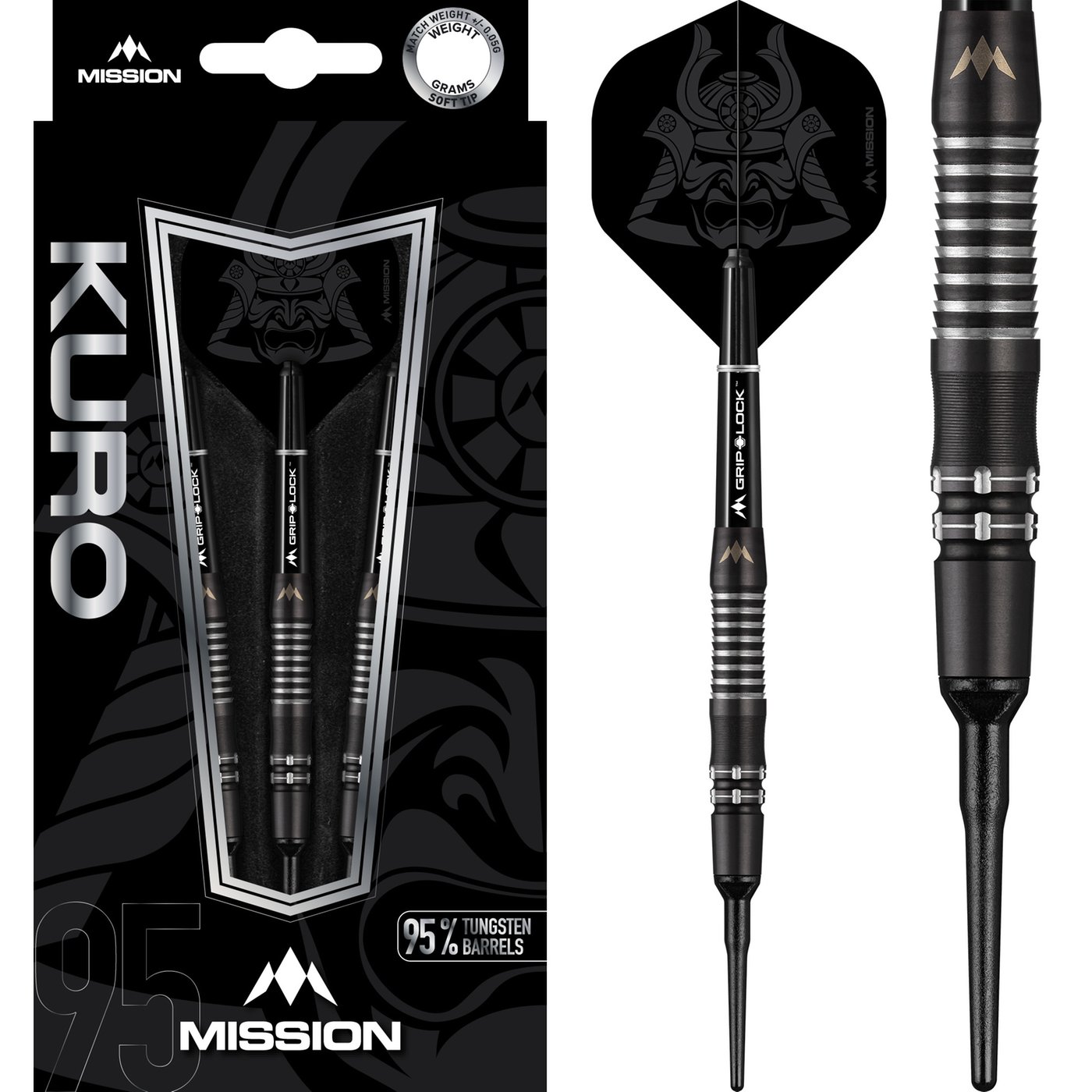 [Tweedekans]Mission Kuro Black M2 95% Soft Tip-21 gram