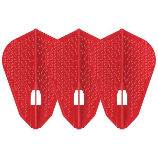 L-Style Champagne L9D Dimple Fantail Red - Dart Flights