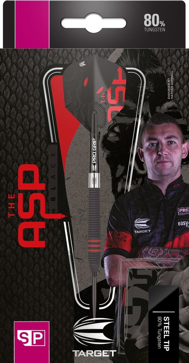 Target Nathan Aspinall 80% Black Swiss Point - Steel Tip Darts