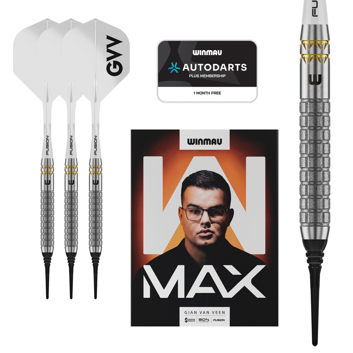 Winmau Gian van Veen W Max 90% - Soft Tip Darts