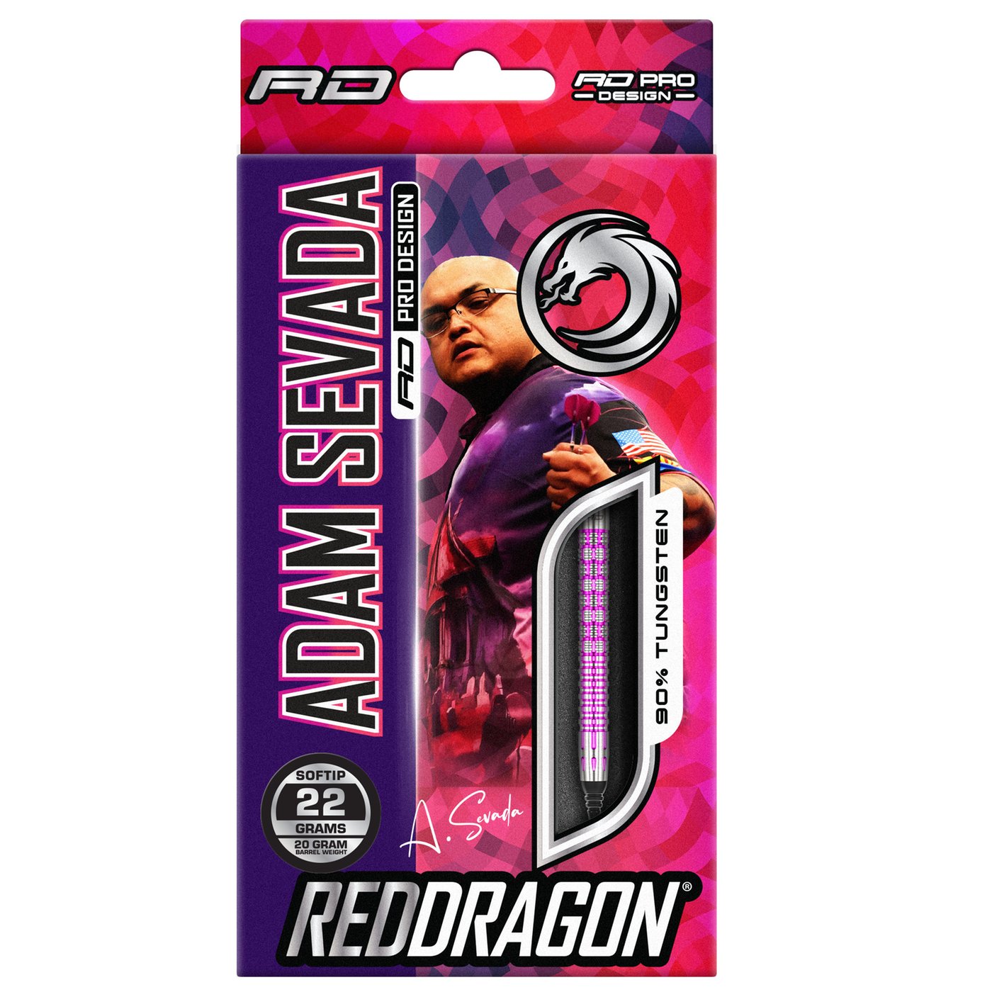 Red Dragon Adam Sevada 90% Soft Tip Darts