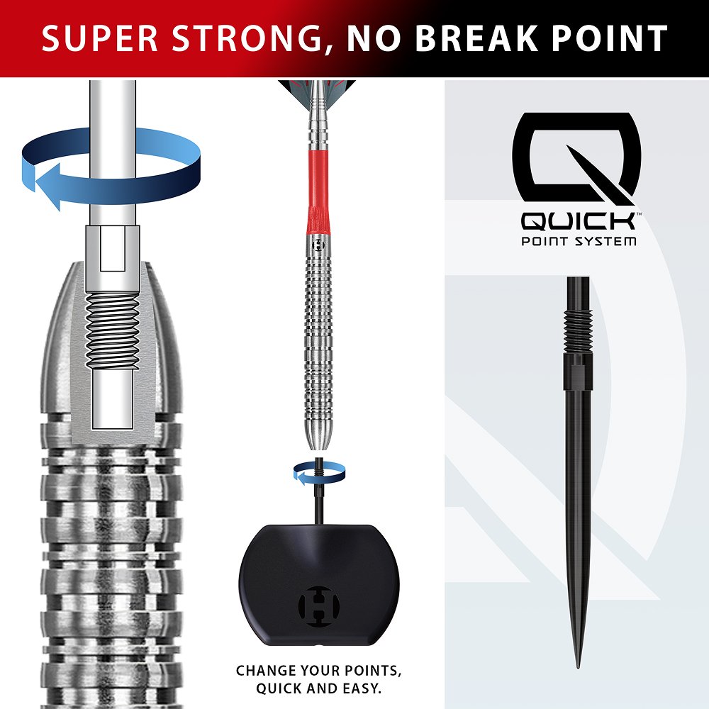 Harrows Damon Heta Natural Quick Point 90% - Steel Tip Darts