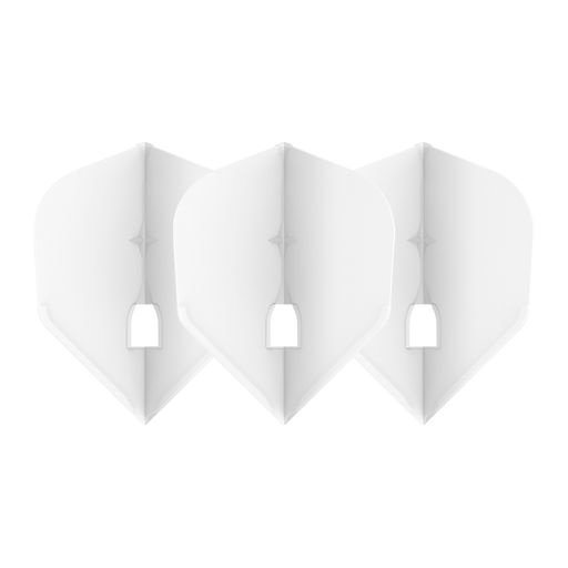 L-Style Champagne L3 Shape Solid White - Dart Flights