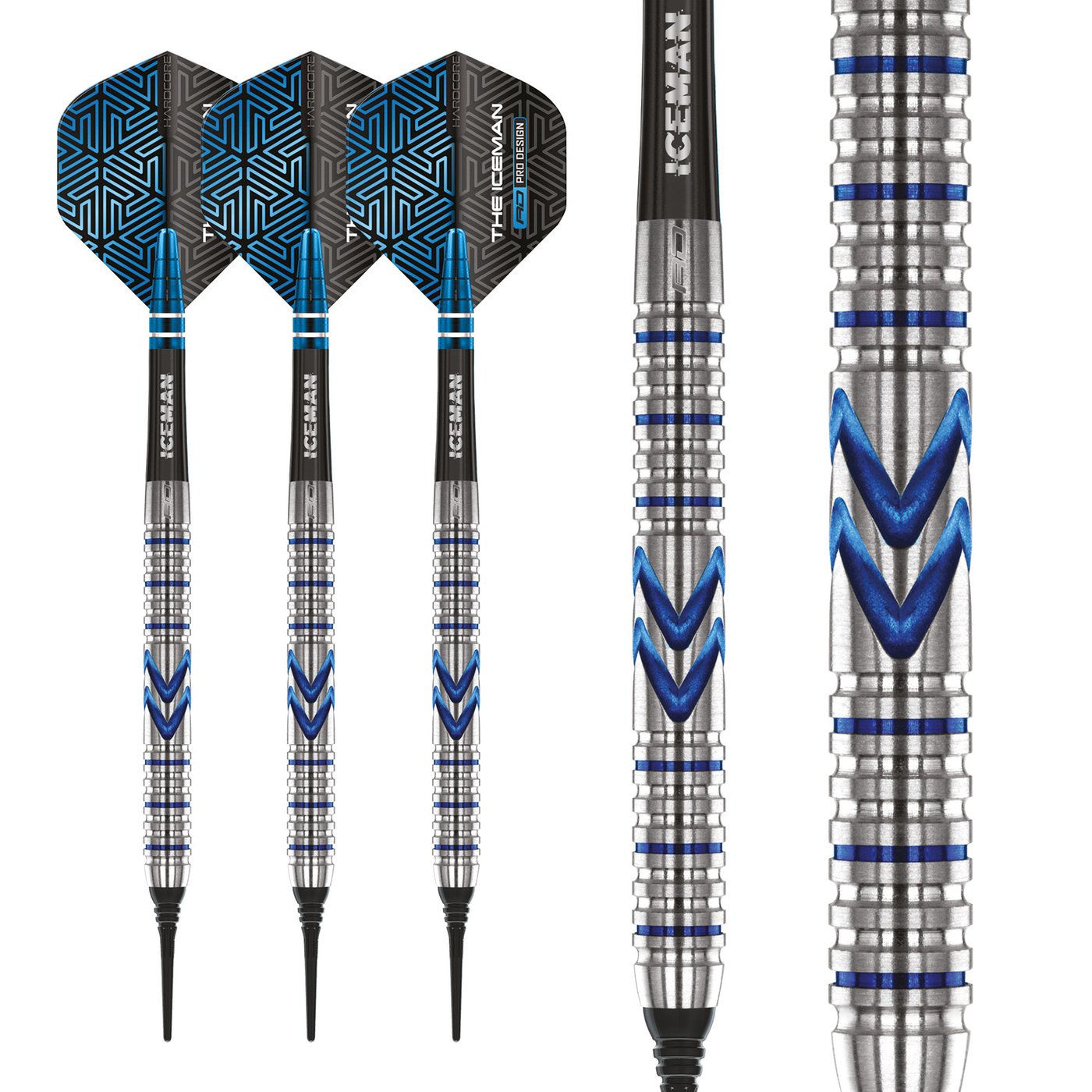 Red Dragon Gerwyn Price Iceman Midnight 90% Soft Tip Darts