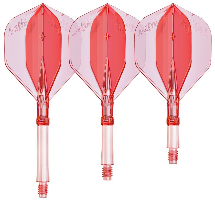 L-style PLAYER FLIGHT 　TI-NT L-Style L-System L1 Clear Red - Dart Flights - Dartshopper.com
