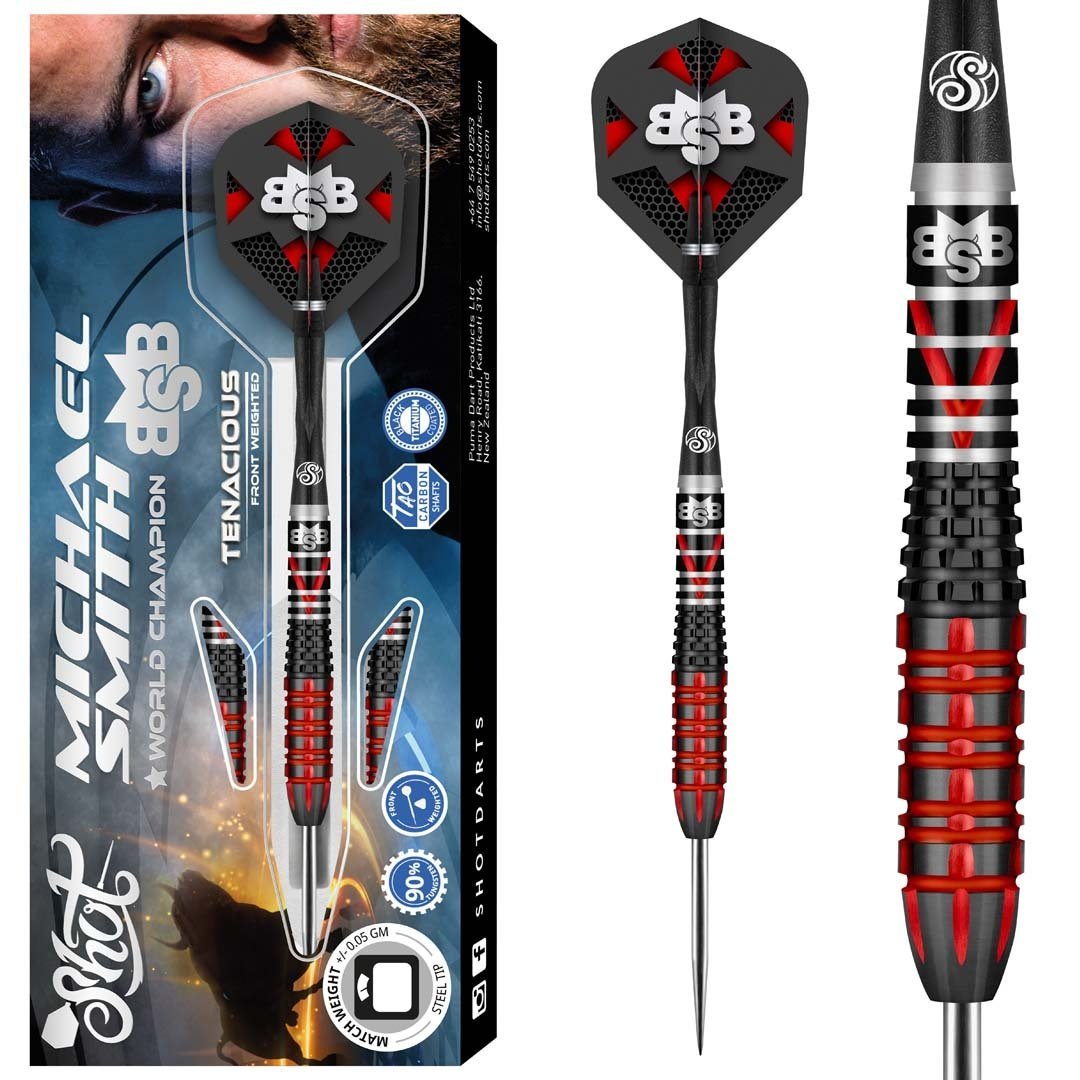 Shot Michael Smith Tenacious 90% - Steel Tip Darts