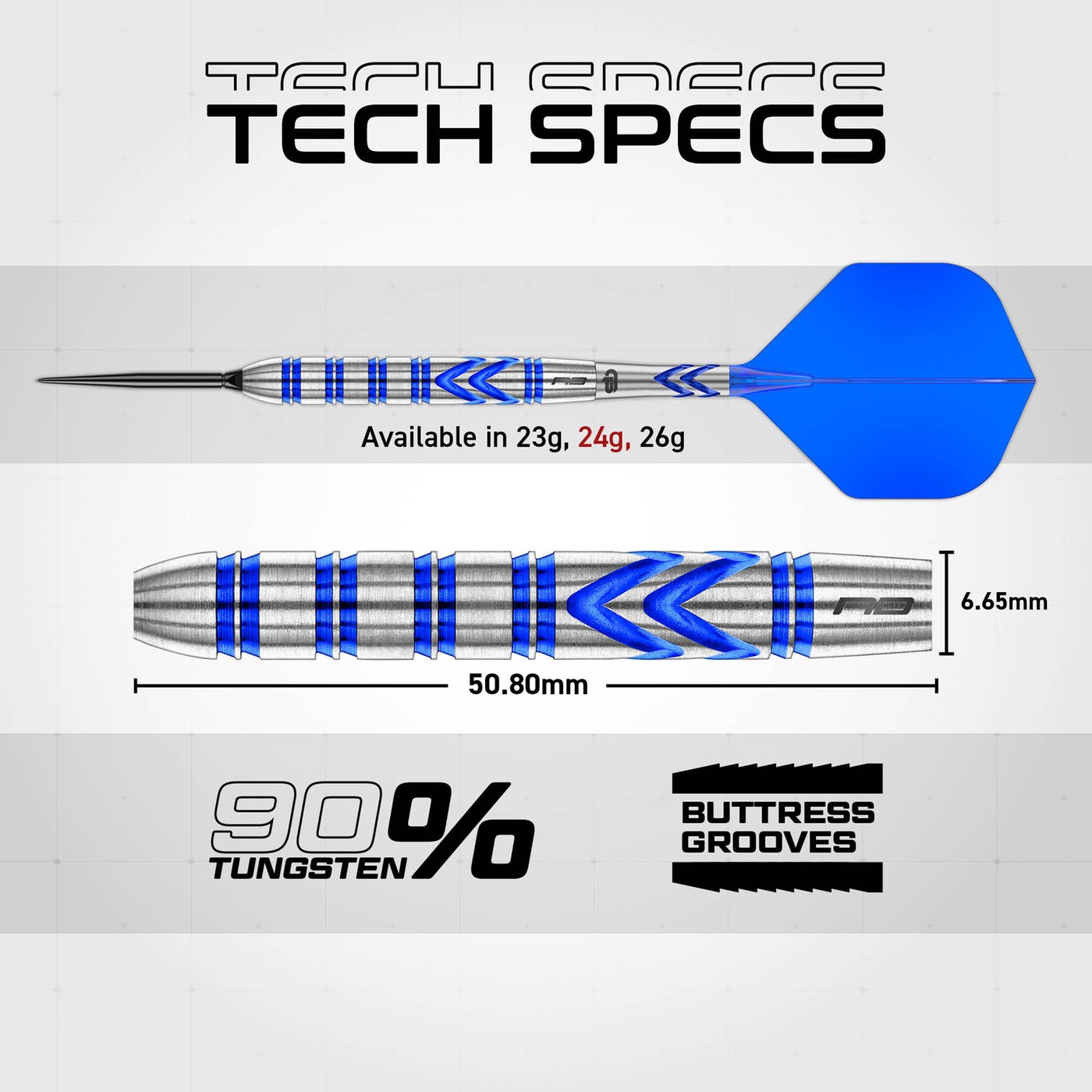 Red Dragon Gerwyn Price Blue Original Switch Point 90% - Steel Tip