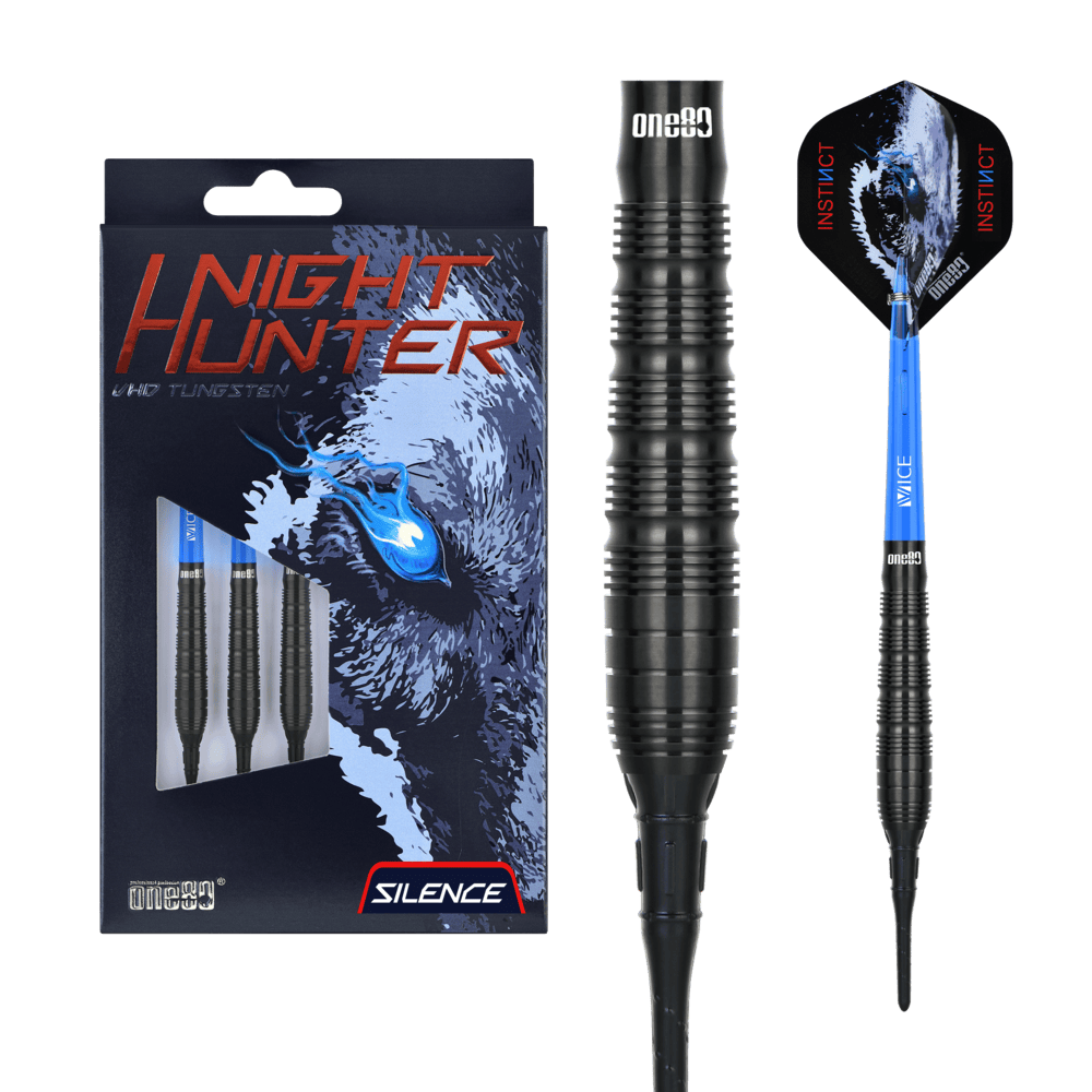 ONE80 Night Hunter Silence 90% - Soft Tip Darts - Dartshopper.com
