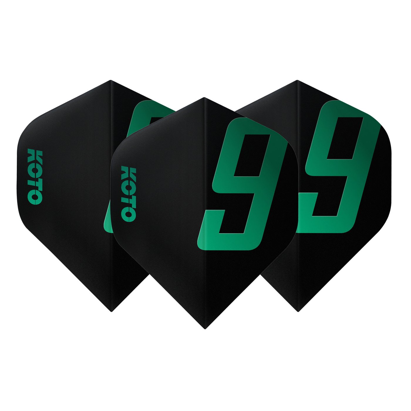 KOTO 9 Edition Metallic NO2 Black & Jade Darts Flights