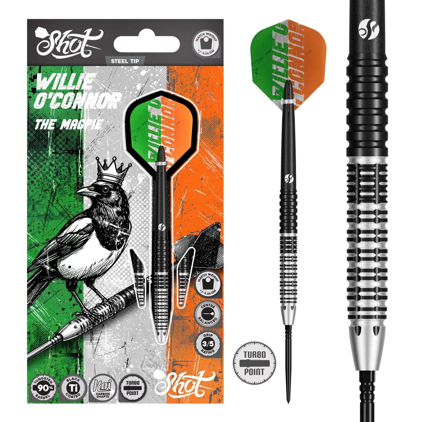 Shot William O'Connor Magpie Turbo Point 90% - Dartpfeile