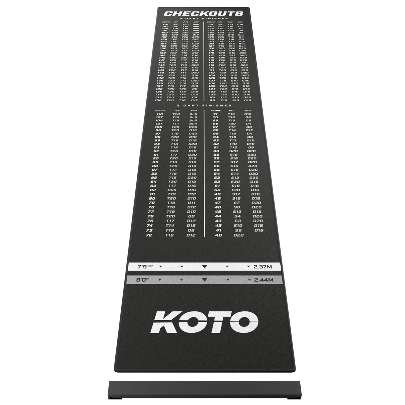 KOTO Carpet Checkout 285 x 60cm + oche Dart Mat