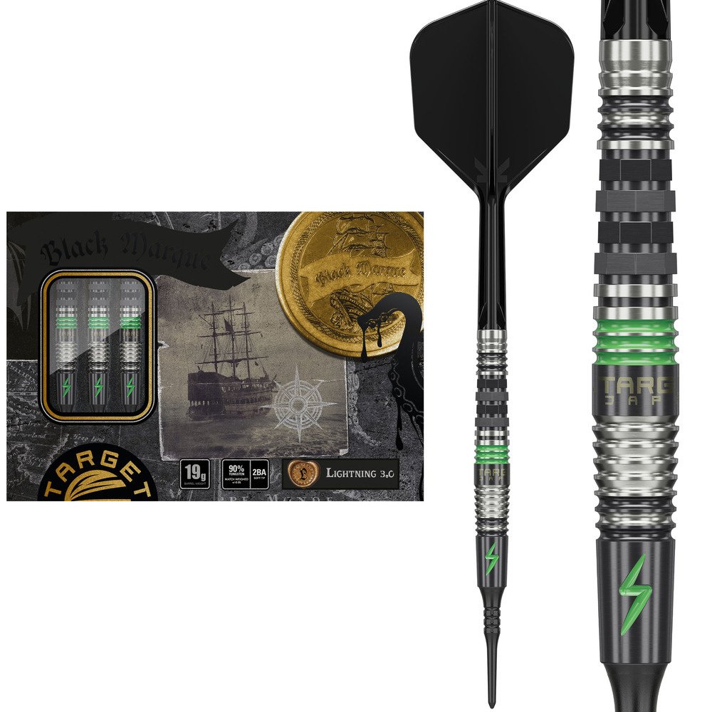 Target Japan Black Marque Lightning 3.0 90% Soft Tip Darts
