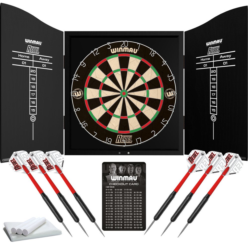 Winmau Rebel Dartboard Set - Dartbord Kast - Dartshopper.nl