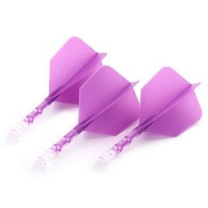 Cuesoul - ROST T19 Integrated Flights - Big Wing - Purple Clear - Dart Flights