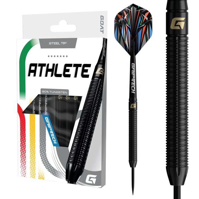 GOAT Quarterback V1 95% – Fléchettes Pointe Acier 23G (3 Barils, 3 Flights, 3 Tiges)
