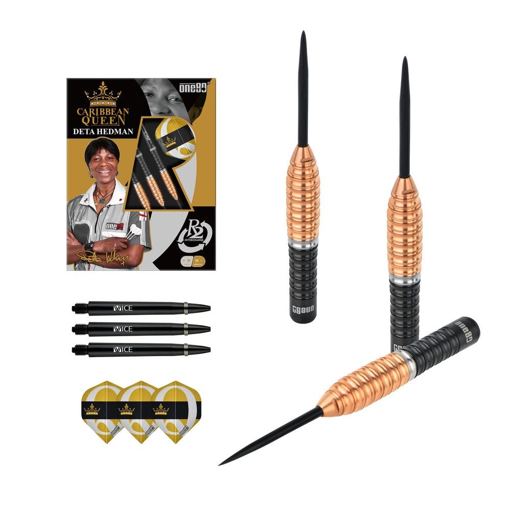 ONE80 Deta Hedman V3 R2 Interchange 90% - Steel Tip Darts