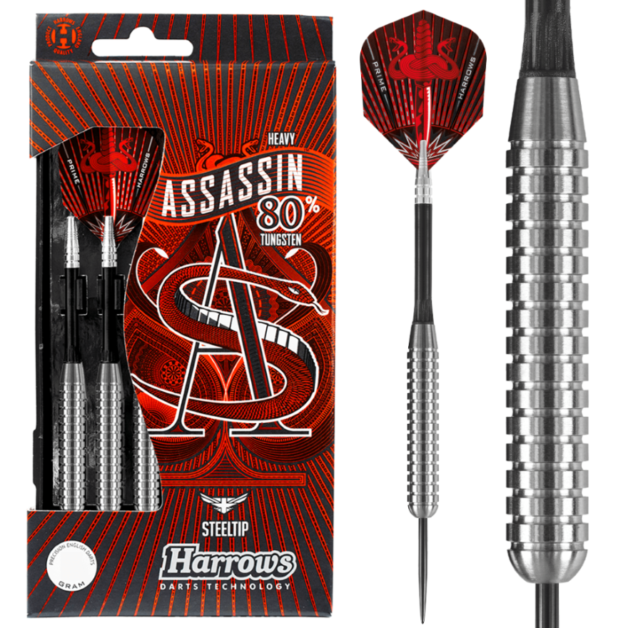 Fléchettes Harrows Assassin 22g – Tungstène 80%, Aérodynamique Et Précision Pour Joueurs Exigeants