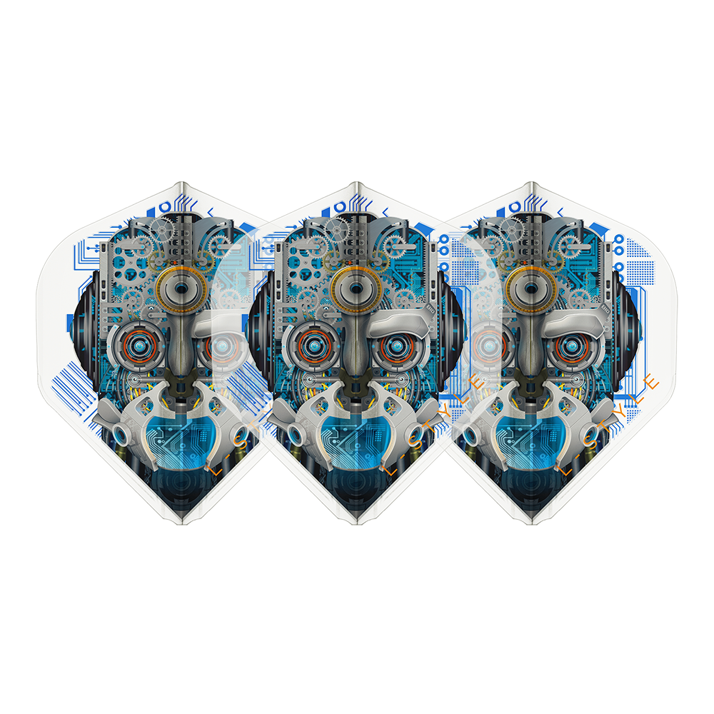 L-Style Champagne EZ L1 Standard Berry van Peer V3 Clear White - Dart Flights