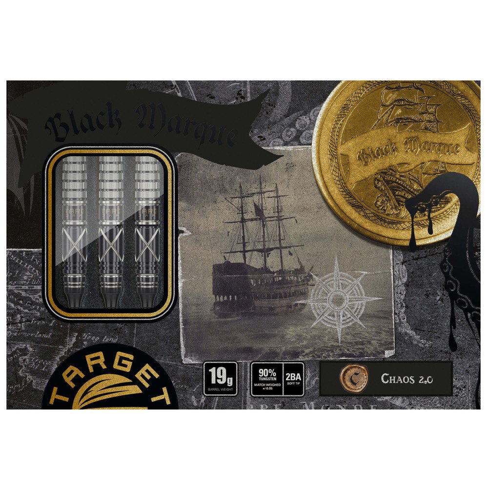 Target Japan Black Marque Chaos 2.0 90% Soft Tip Darts