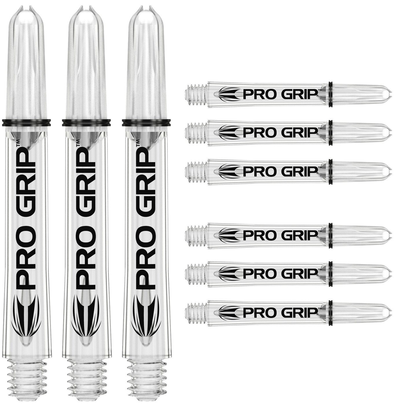 Target Pro Grip 3 Set Clear Darts Shafts