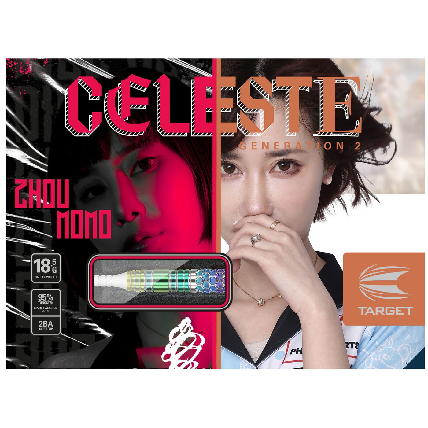 Target Japan Zhou Momo Celeste G2 95% Soft Tip Darts