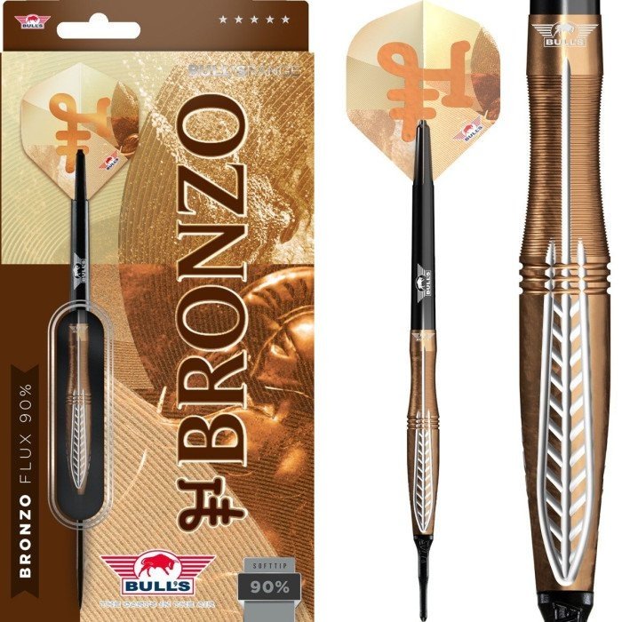 Bull's Bronzo Flux 90% - Dartpilar Soft Tip