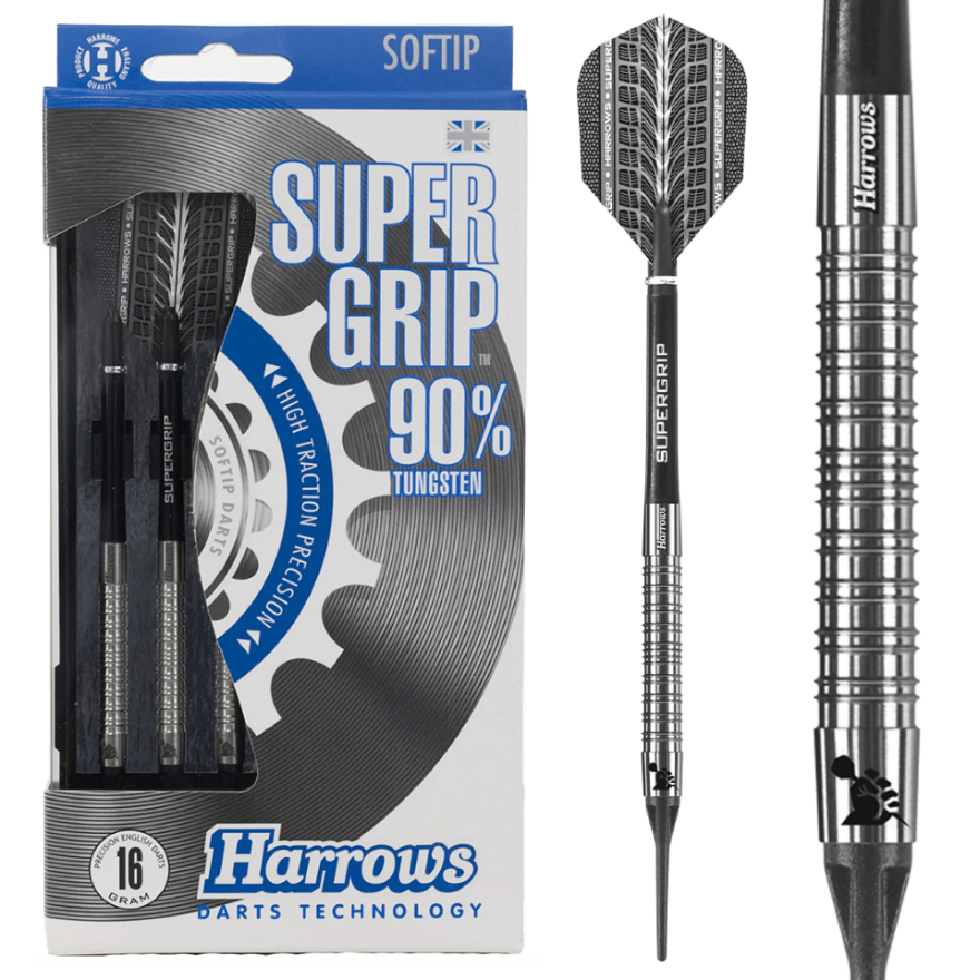 [Deuxième chance]Harrows Supergrip 90% tungsten Soft Tip-20g - Fléchettes pointe Plastique