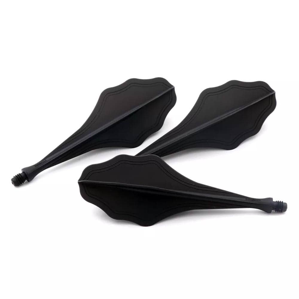 Cuesoul - TRAJ AK8 Flight Integrated Dart Flights - Cloud Shape - Black Darts Flights