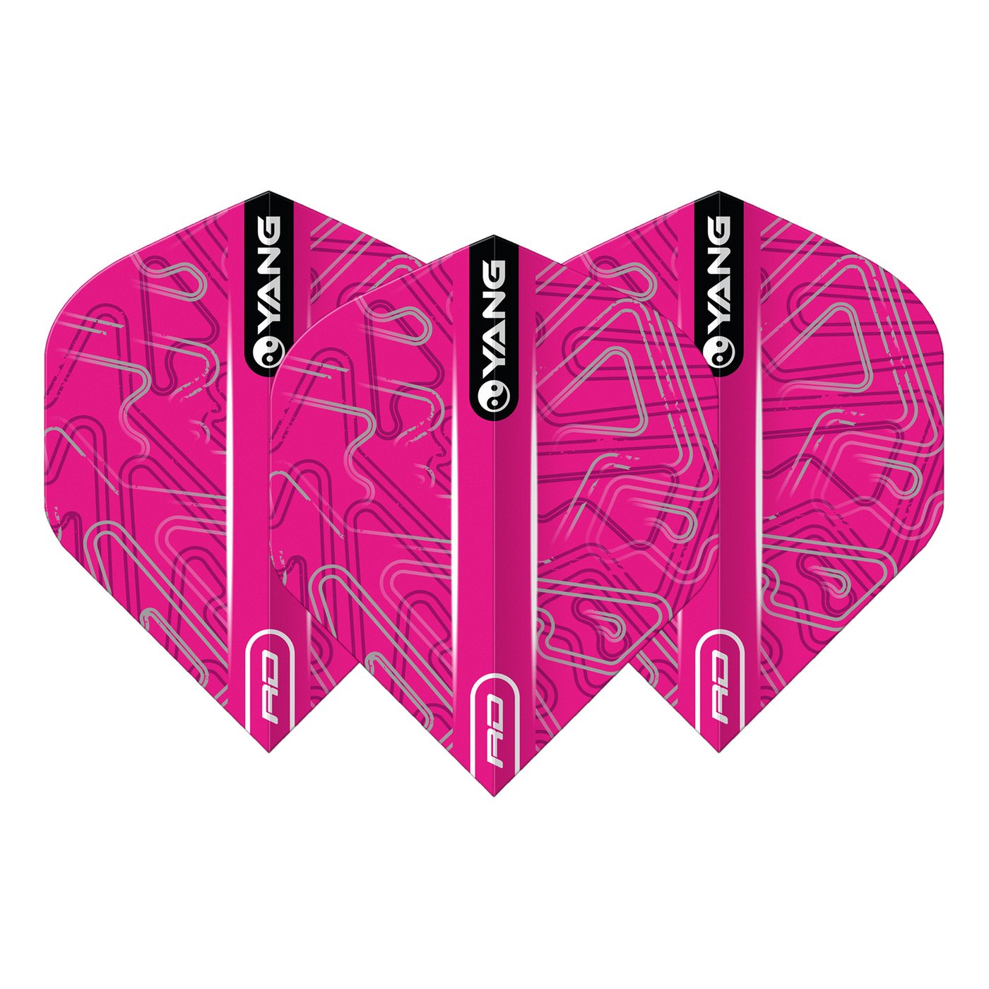 Red Dragon Yin Yang Pink Black Darts Flights