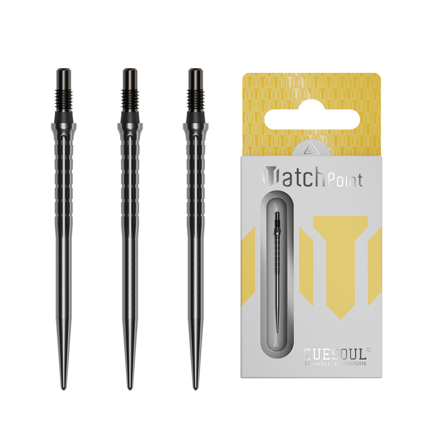Cuesoul Match Points Grooved Gun Grey