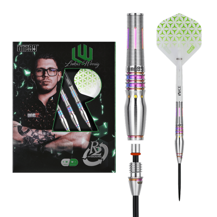 ス*フ様 DARTSLIVE  ※ジャンク品 ONE80 Lukas Wenig R2 Interchange 90% - Steel Tip Darts