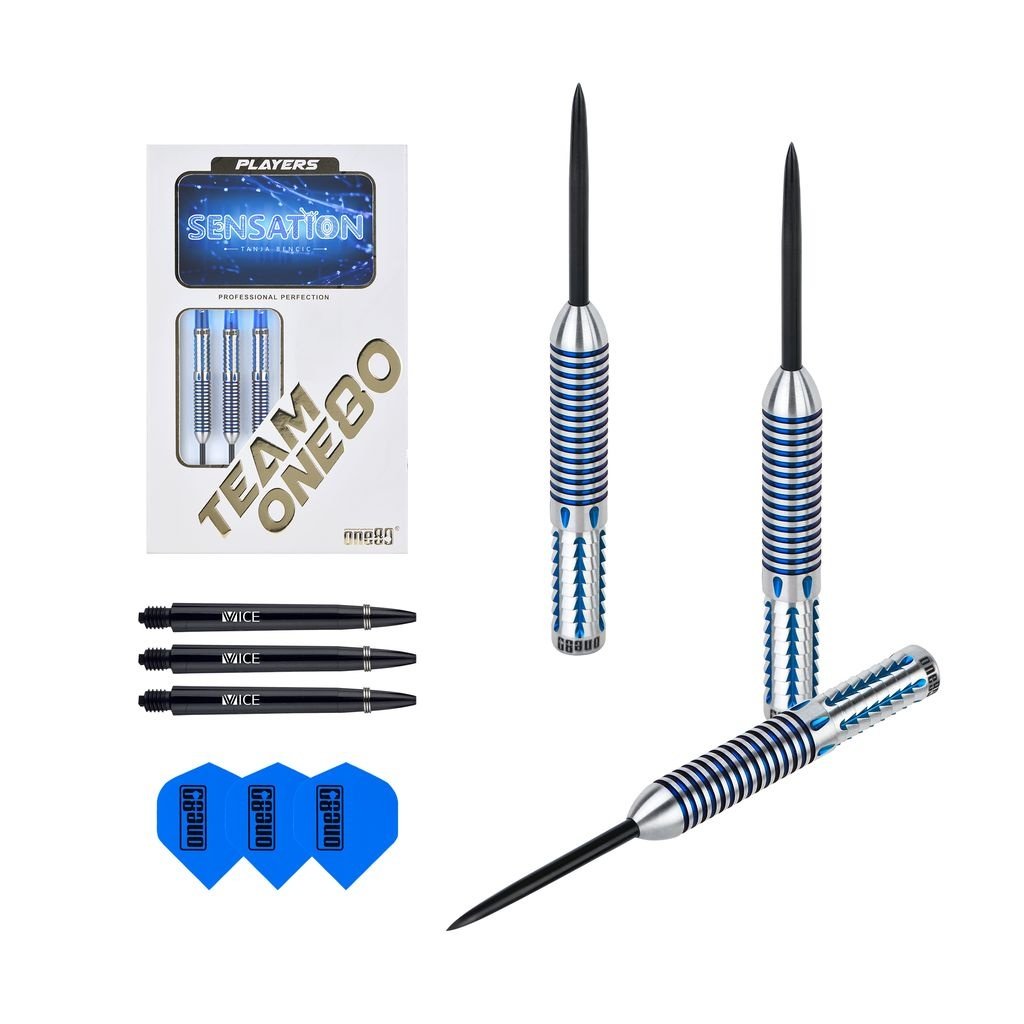ONE80 Tanja Bencic Sensation Blue 90% Steel Tip Darts