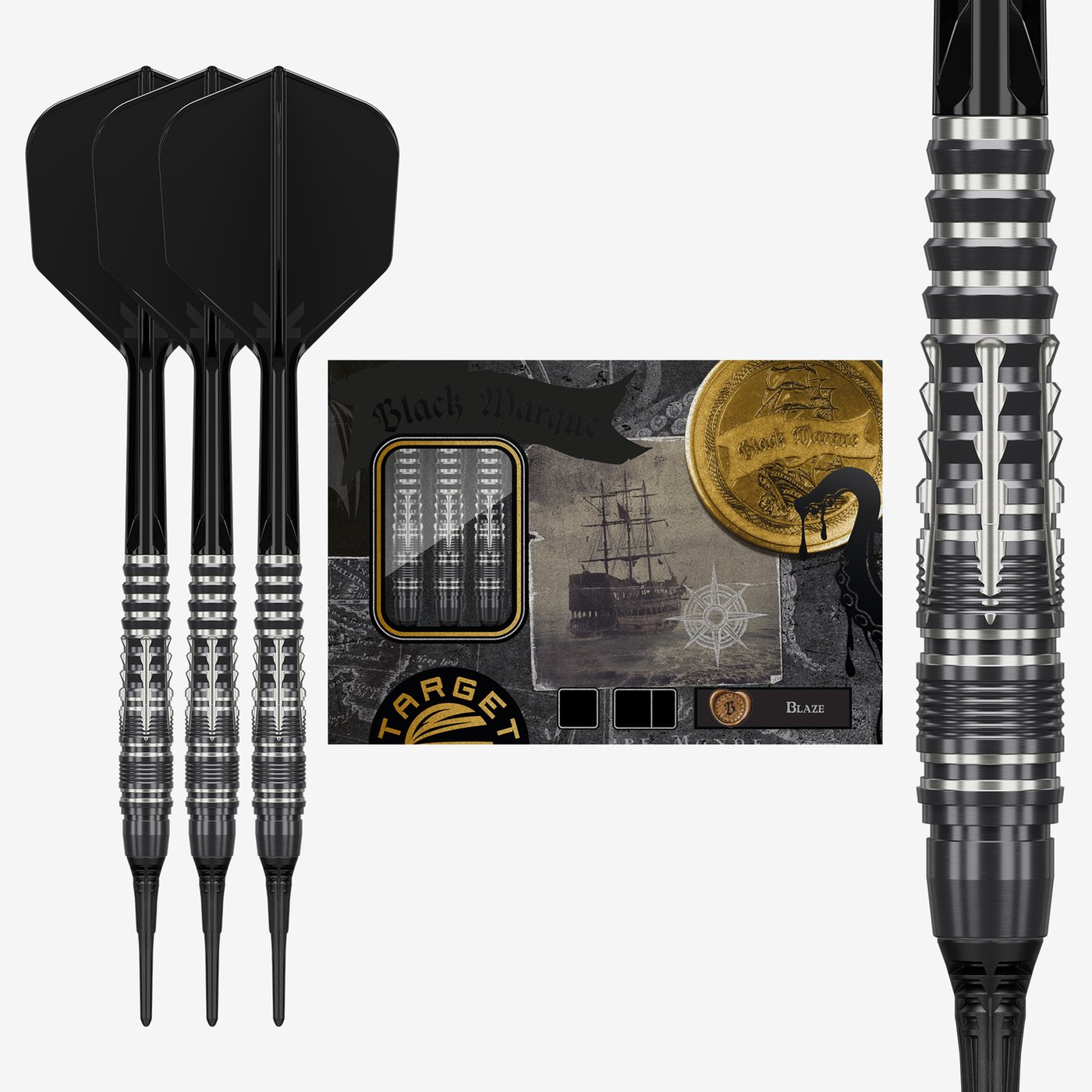 Target Japan Black Marque Blaze 90% - Soft Tip Darts