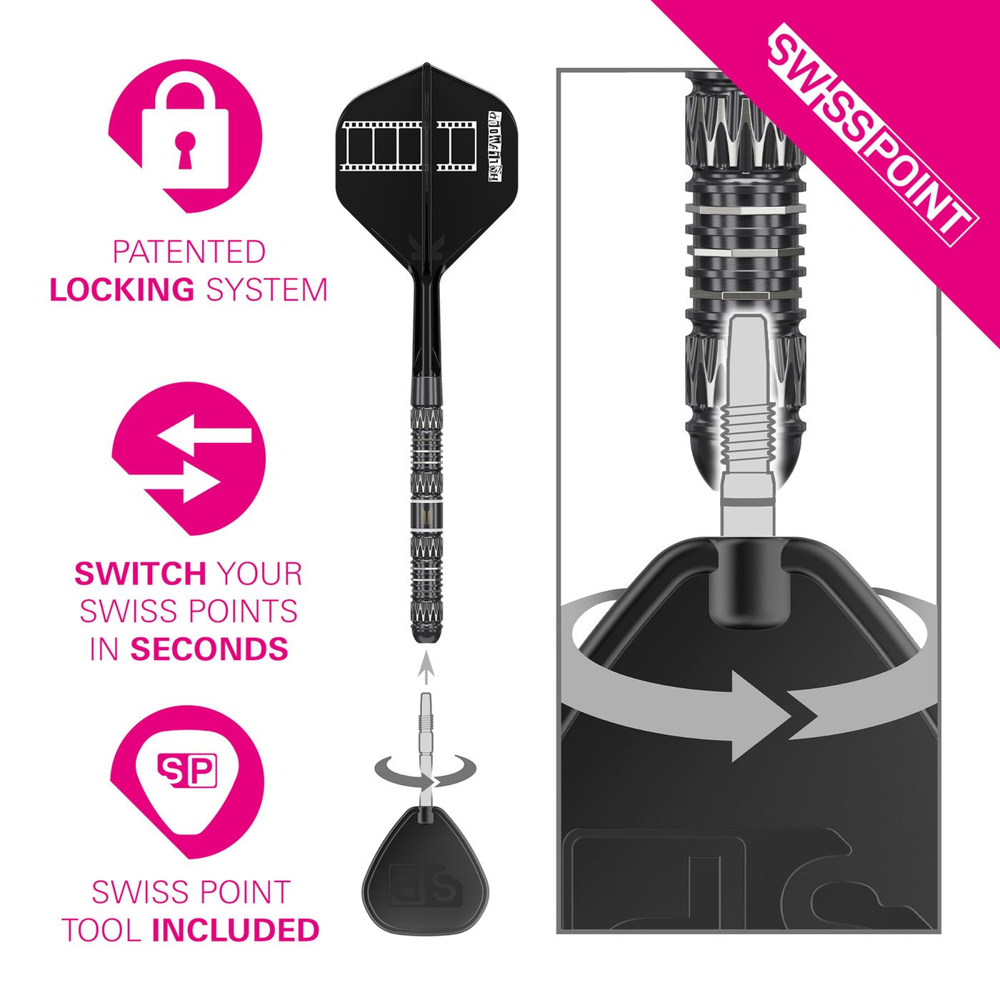 Target Chris Dobey 95K Swiss Point 95% Steel Tip Darts - Dartshopper