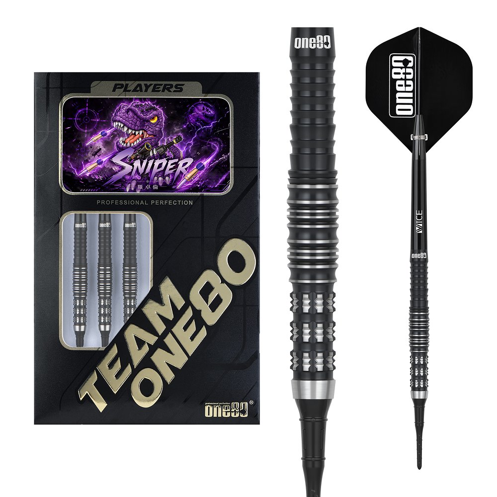 ONE80 Luo Zhuolun Sniper Black 90% - Soft Tip Darts