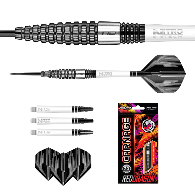 Red Dragon 90% Carnage 3 Steel Tip Darts - Dartshopper.eu