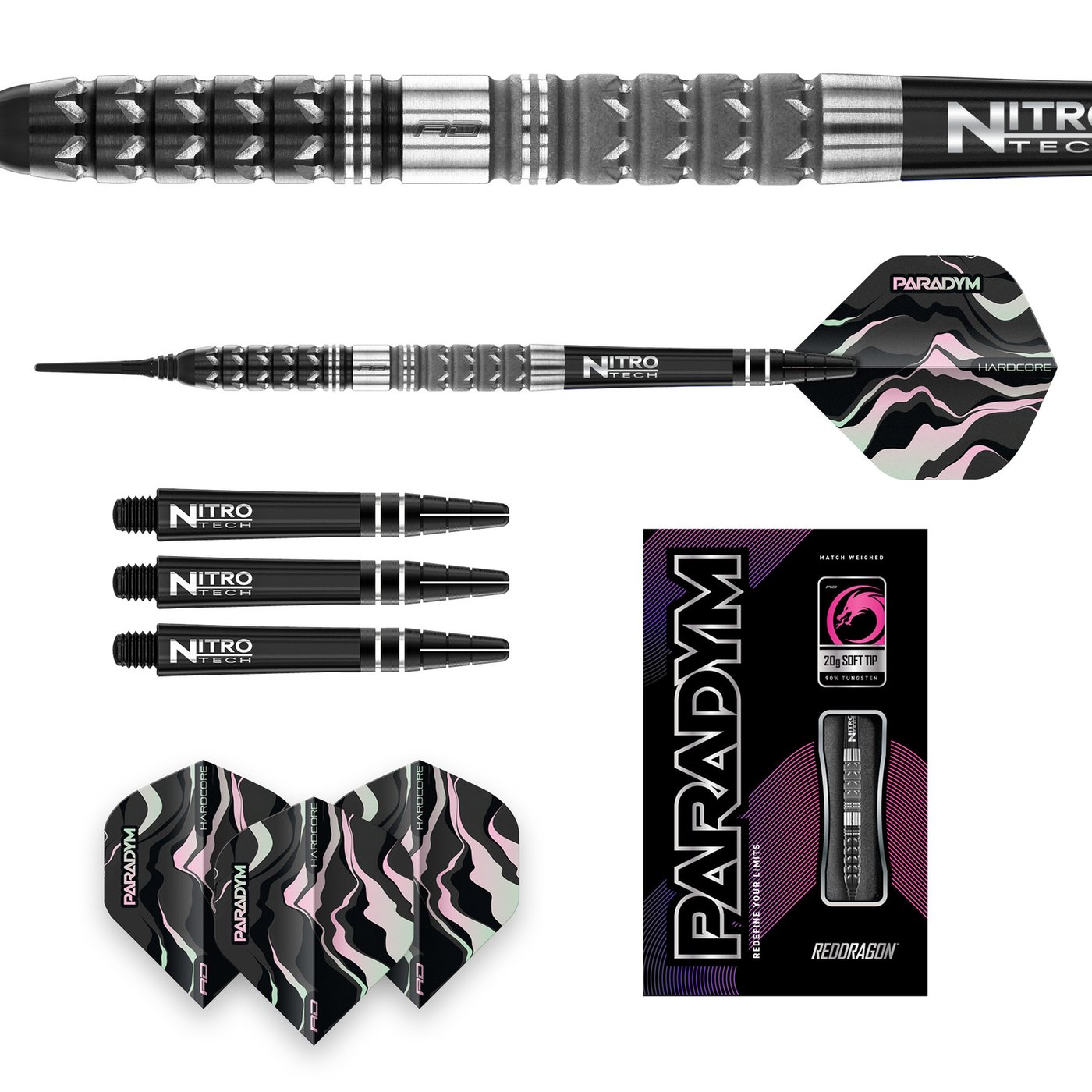 Red Dragon Paradym Tapered 90% Soft Tip Darts