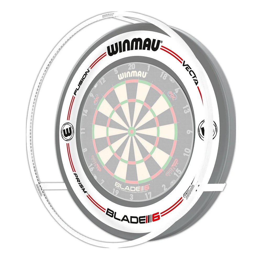 Winmau Plasma Ice + Winmau Pro Line Blade 6 Original White   Bundle Deal Dartboard Lighting